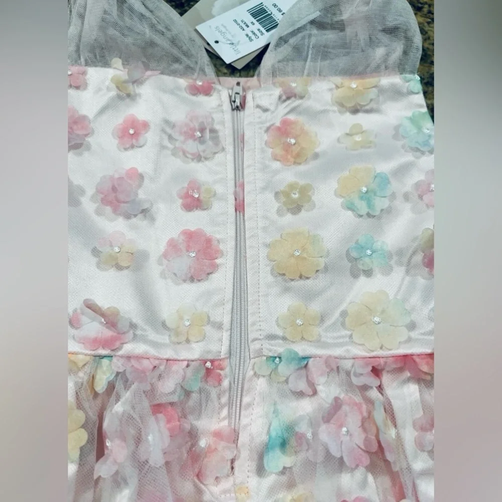 NWT Us Angels Girls Sleeveless Illusions Dress